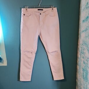 White Distressed Skinny Jeans New No Tag See  Description